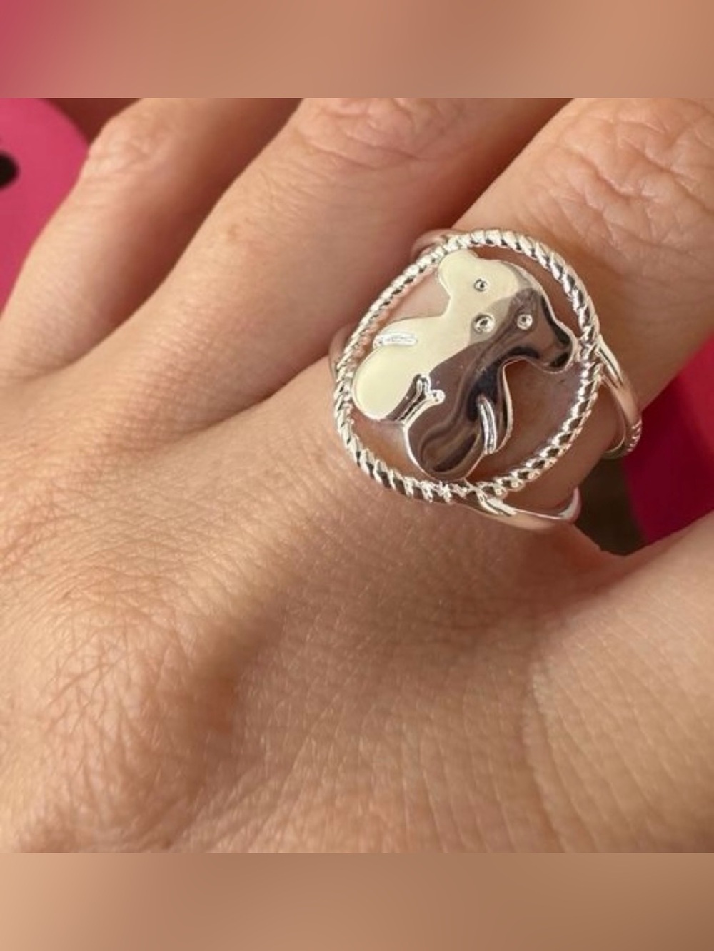Silver Bear Ring only 6.5